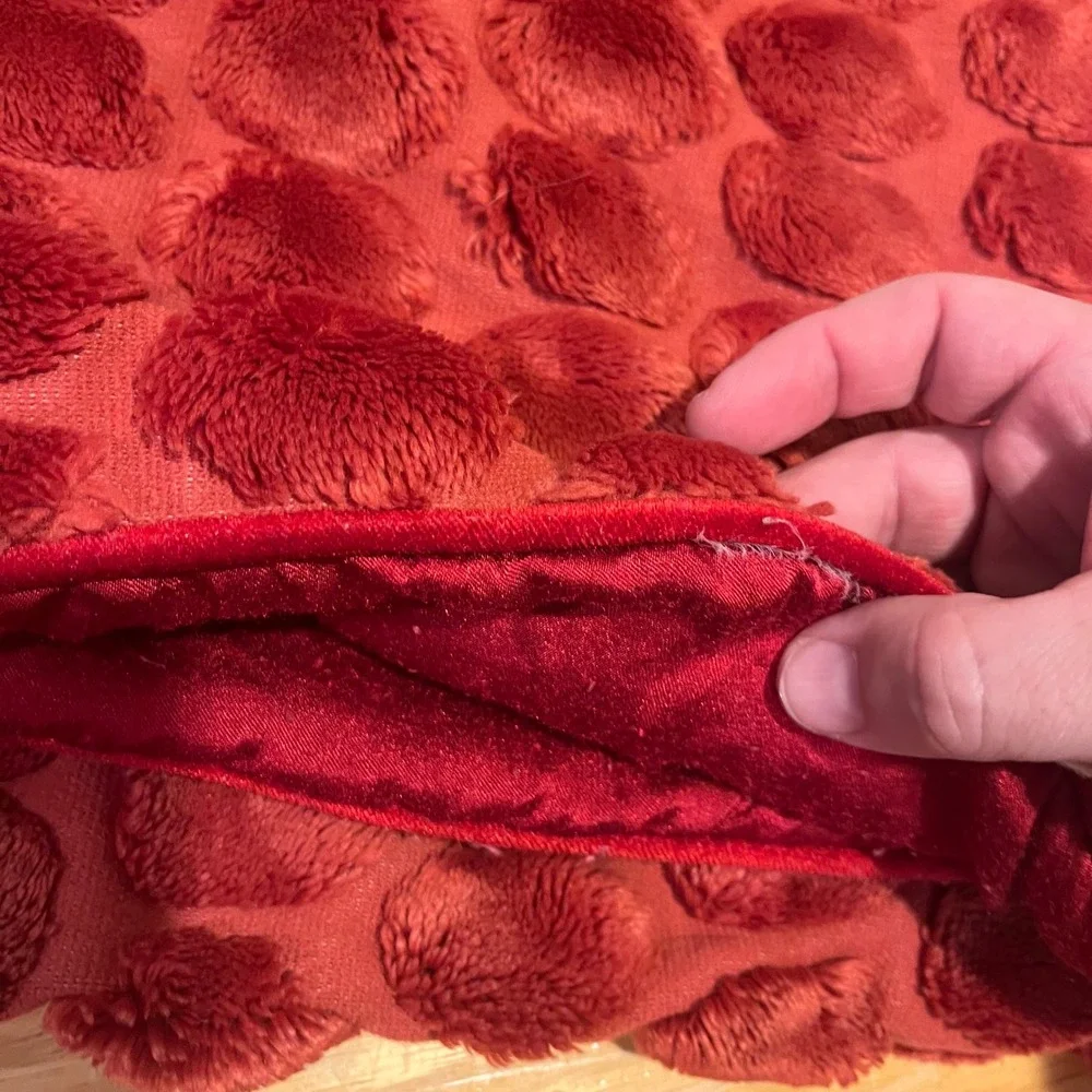 Pier 1‎ Imports Throw Blanket 50x50 Velvet Dots Textured 3d Decorative